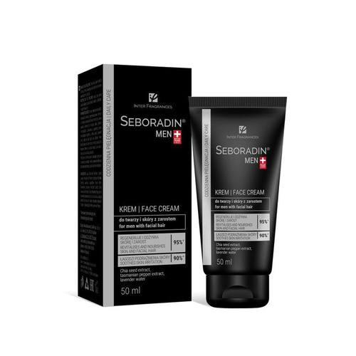 Seboradin Men Nawilżający Krem do Pielęgnacji Twarzy i Skóry z Zarostem 50ml