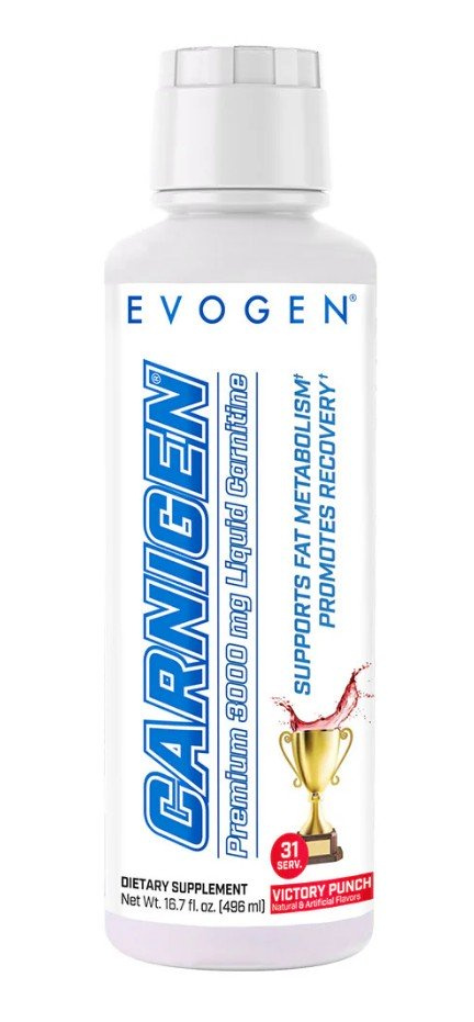 Evogen Carnigen Liquid Victory Punch Liquid L-Carnitine for Metabolism Support 496ml