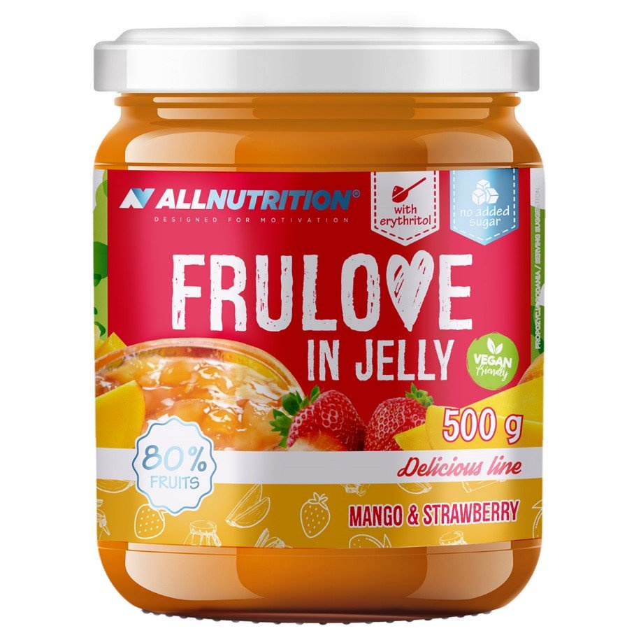 Allnutrition Frulove In Jelly Mango i Truskawka Owoce w Żelu Bez Dodatku Cukru 500g