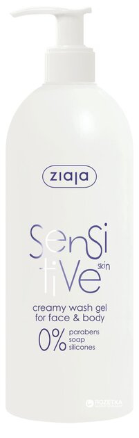 Ziaja Sensitive Żel Myjący do Ciała i Twarzy dla Skóry Wrażliwej 400ml