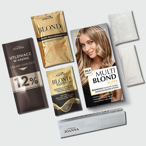Joanna Multi Blond Rozjaśniacz do Włosów 5-6 Tonów Efekt Świetlistych Pasemek 70x25x10g