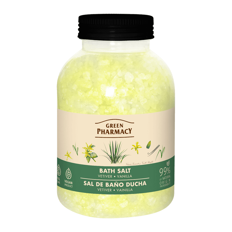 Green Pharmacy Relaxing Bath Salt Vetiver and Vanilla 1000g