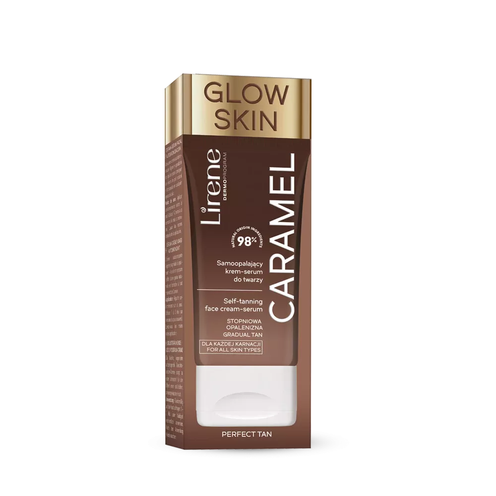 Lirene Perfect Tan Vegan Self-Tanning Face Cream-Serum Caramel 50ml