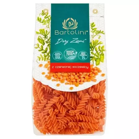 Bartolini Earth Gifts Pasta Fusilli with Red Lentils Fiber Vitamin B Source 250g