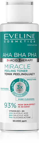 Eveline 3 X Acid Therapy AHA BHA PHA Miracle Peeling Tonic 110ml