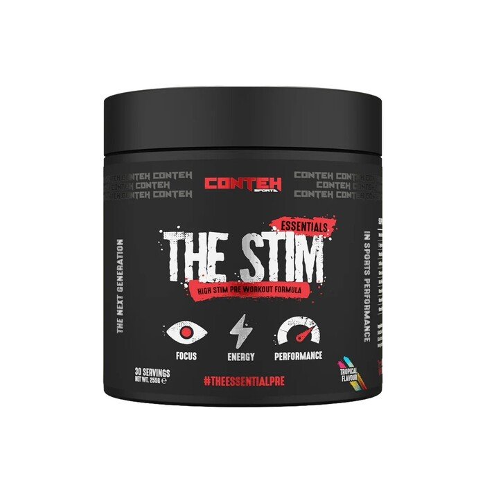Conteh Sports The Stim Pre-Workout For Energy and Focus Tropical Flavour 255g