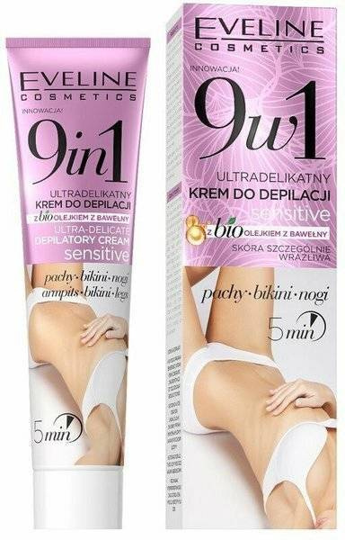Eveline 9in1 Ultradelikatny Krem do Depilacji z Bio Olejkiem z Bawełny 125ml