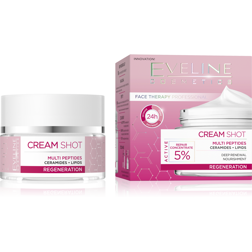 Eveline Cream Shot Regenerujący Krem dla Skóry Suchej i Dojrzałej 50ml