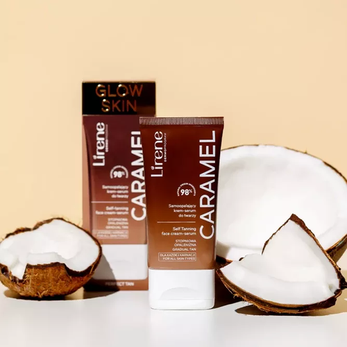 Lirene Perfect Tan Vegan Self-Tanning Face Cream-Serum Caramel 50ml