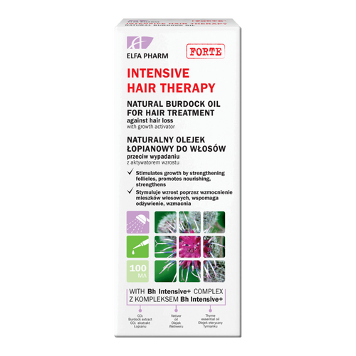 Intensive Hair Therapy Natural Burdock Oil for Hair with Bh Intensive + Complex against Hair Loss with Growth Activator 100ml
