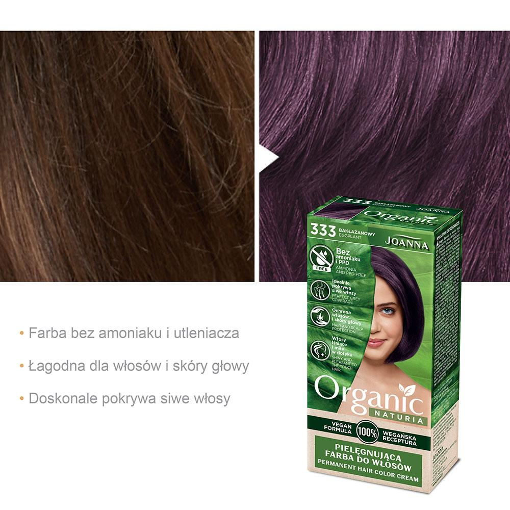 Joanna Organic Vegan Nourishing Hair Dye 333 Eggplant 1 pc