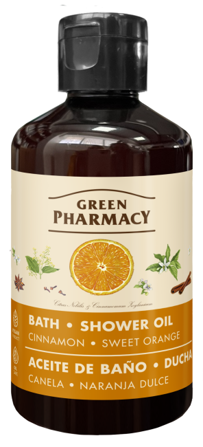 Green Pharmacy Firming Bath and Shower Oil Cinnamon and Sweet Orange 250ml