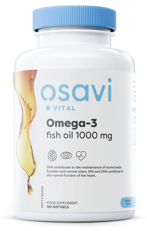 Osavi Omega 3 Olej Rybi 1000mg Cytrynowy 120 kapsułek