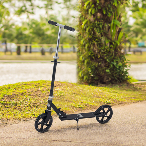 HOMCOM Kids Scooter Teenager Kick Scooter Foldable 4 Levels Adjustable Height with Rear Fender Brake for 7-14 Years
