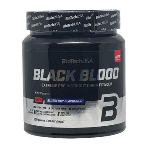 BioTechUSA Black Blood CAF+ Pre-Workout Powder For Extreme Focus and Energy 300g