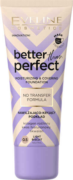 Eveline Better Than Perfect Hydrating & Covering Foundation 0.5 Light Biscuit 30ml