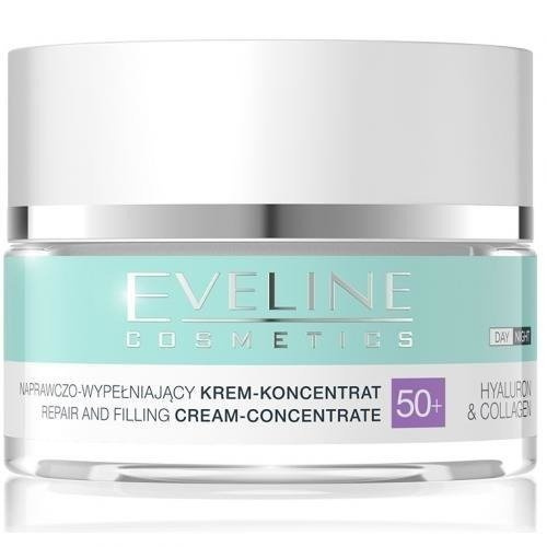 Eveline Hyaluron&Collagen 50+ Naprawczy i Wypełniający Krem na Dzień i Noc 50ml