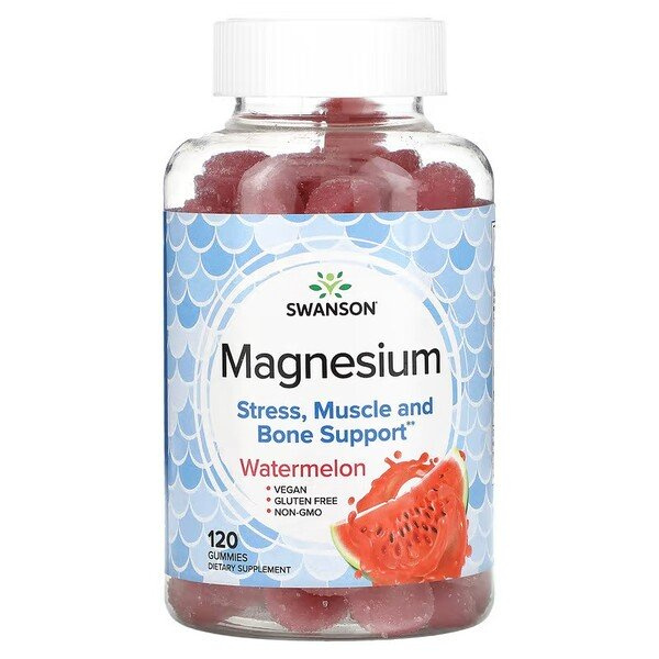 Swanson Magnesium Citrate Gummies for Energy and Muscles 120 Gummies