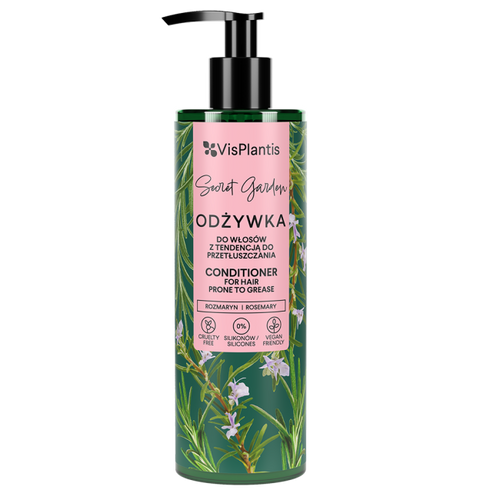 Vis Plantis Secret Garden Conditioner for Oily Hair with Rosemary and Milk Thistle 400ml