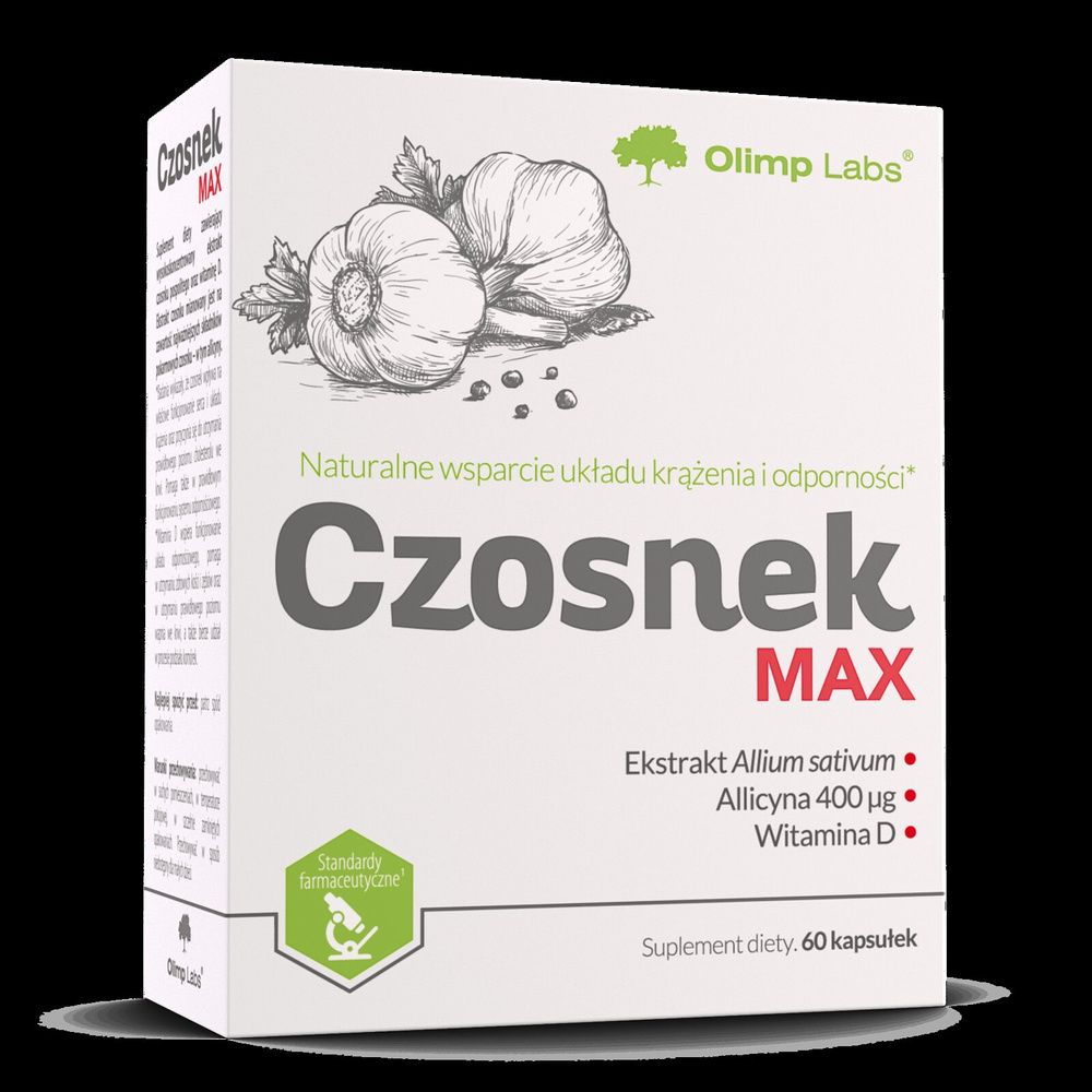 Olimp Czosnek Max na Wsparcie Układu Krążenia i Odporności 60 Kapsułek