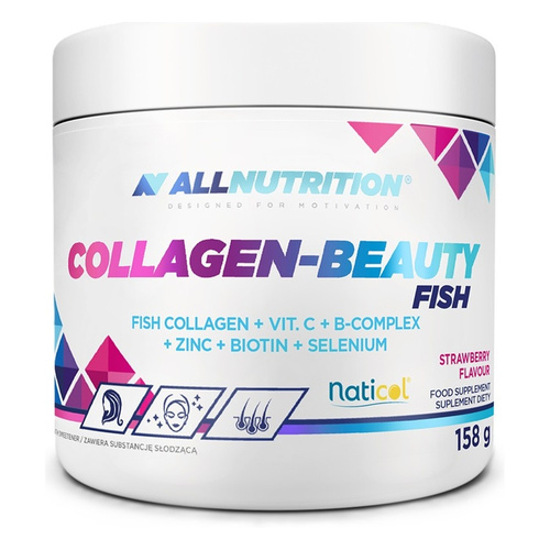 Allnutrition Collagen-Beauty Peptydy Kolagenu Morskiego Truskawka 158g