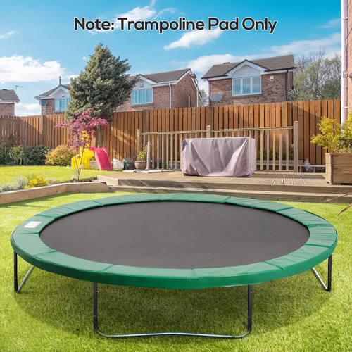 HOMCOM 12FT Replacement Trampoline Pad Thick Foam Safety Φ366cm Spring Cover Bounce Padding - Green