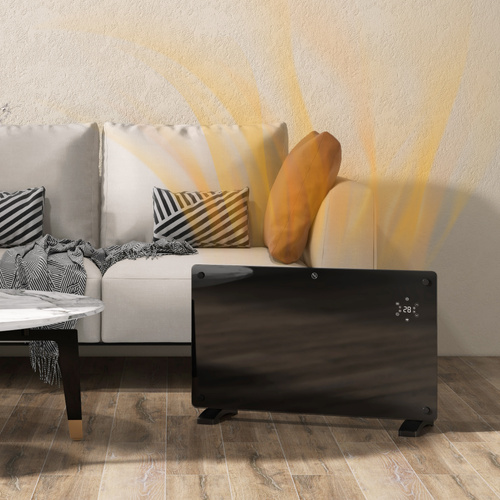 HOMCOM 1500W 5-35℃ Smart Control Heater - Black