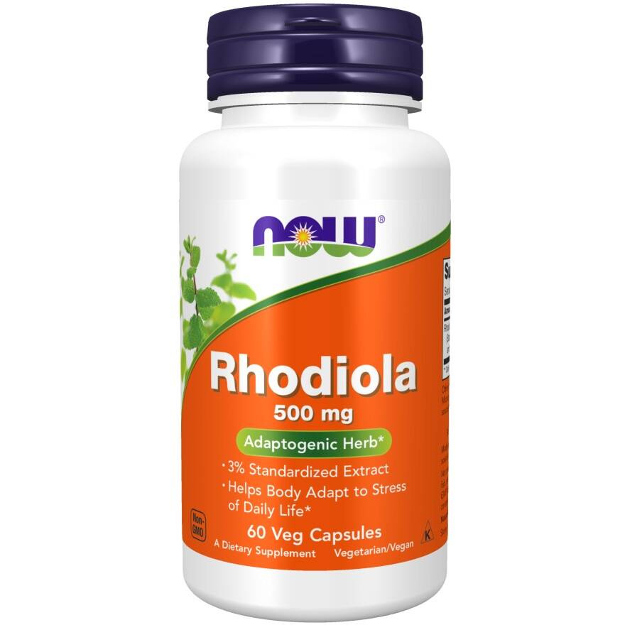 Now Foods Rhodiola 500mg Rhodiola Rosea Supports Nervous System Relieves Anxiety & Insomnia 60 Capsules