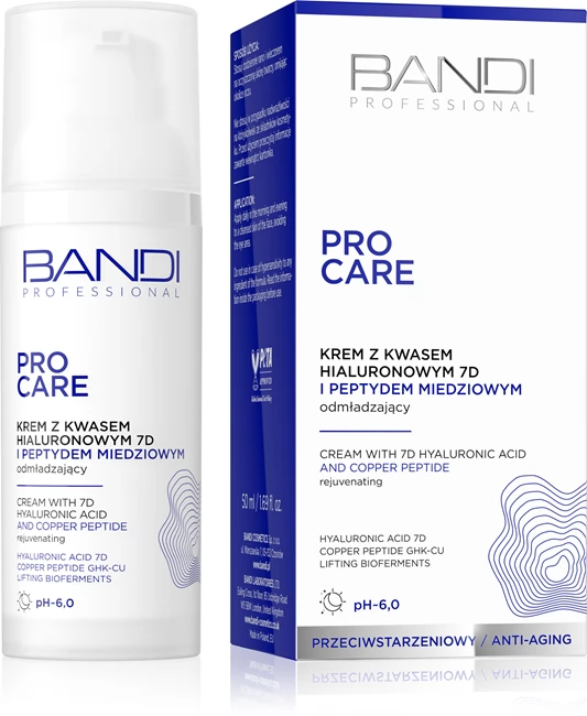 Bandi Pro Care Krem z Kwasem Hialuronowym 7D i Peptydem Miedziowym 50ml