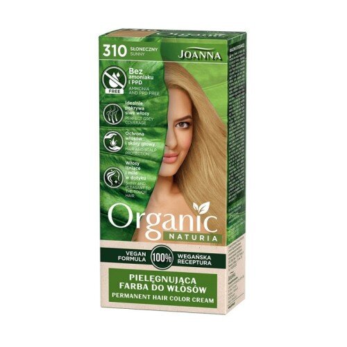 Joanna Organic Vegan Pielęgnująca Farba do Włosów Nr 310 Słoneczny 1 szt
