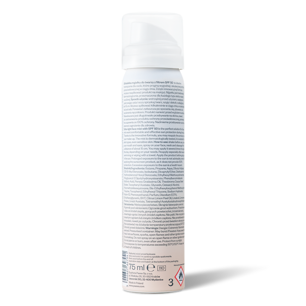 Paese Ultralight Protective Makeup Mist SPF50 75ml