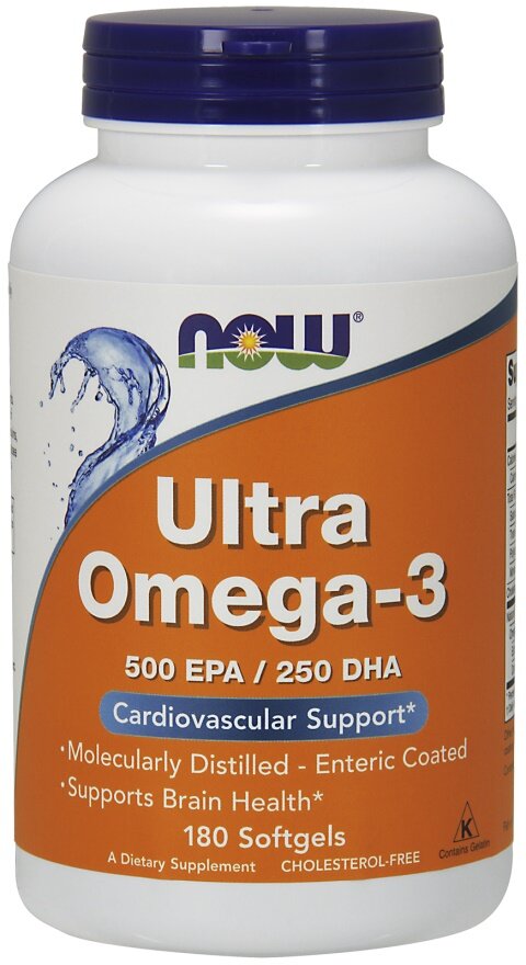 Now Foods Ultra Omega-3 Supports Heart and Brain Function 180 Capsules