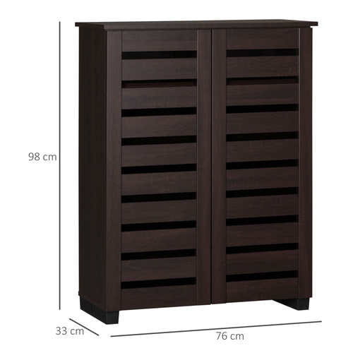 HOMCOM 15 Shoe Storage Cabinet - Wood-Effect