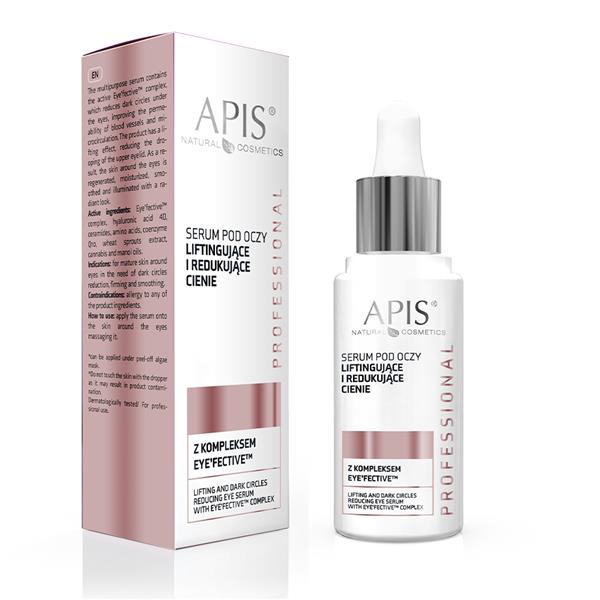 Apis Professional Serum pod Oczy Liftingujące i Redukujące Cienie z Kompleksem Eye Fective™ Complex 30ml Best Before 27.09.25