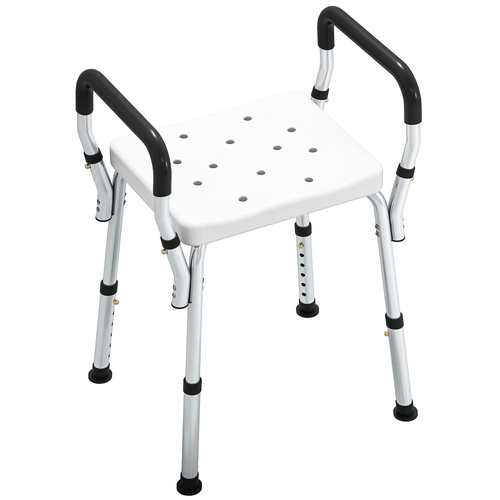 HOMCOM 57-69cm Aluminium Frame Bath Seat