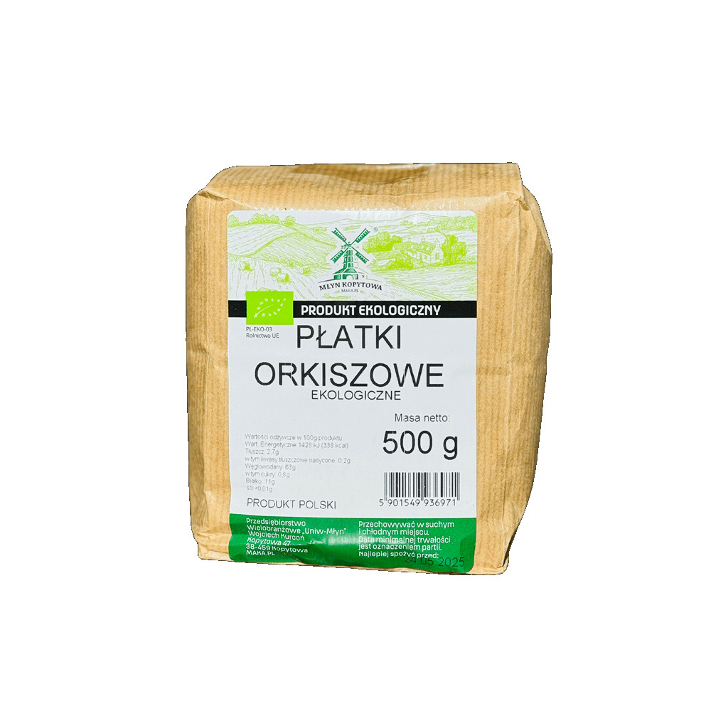 Młyn Kopytowa Organic Spelt Flakes 500g Best Before 09.02.26