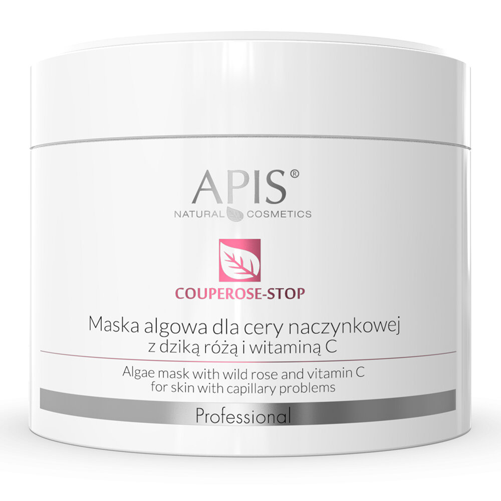 Apis Professional Couperose Stop Algae Mask with Wild Rose and Vitamin C for Capillary and Sensitive Skin 100g