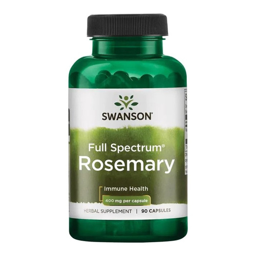 Swanson Rosemary 400mg Rozmaryn Lekarski na Trawienie 90 Kapsułek