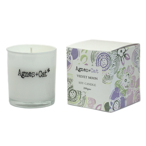 Agnes + Cat Votive Candle - Velvet Moon