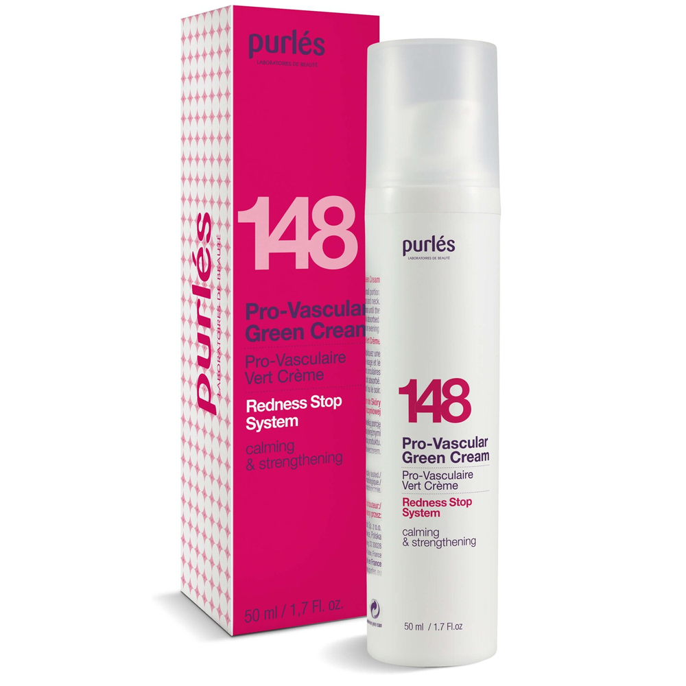 Purles 148 Redness Stop System Pro-Vascular Zielony Krem dla Skóry Naczyniowej 50ml