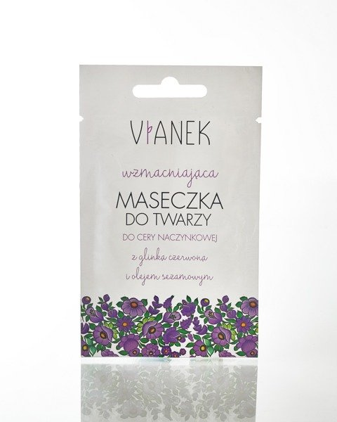 Vianek Wzmacniająca Maseczka do Cery Naczynkowej z Czerwoną Glinką 10g
