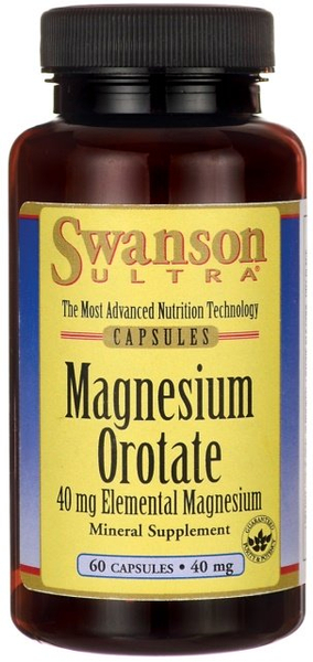 Swanson Magnesium Orotate 40mg for Heart & Muscle Support 60 Capsules