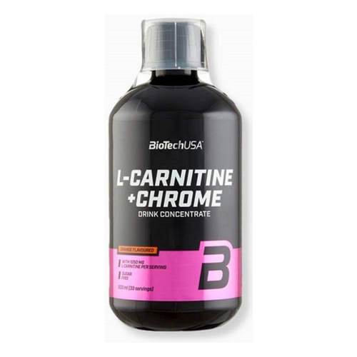 BioTechUSA L-Carnitine + Chrome L-Carnitine & Chromium Supplement, Orange 500ml