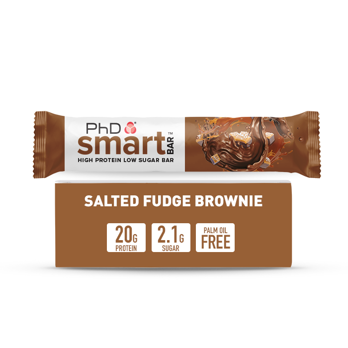 PhD Smart High Protein Low Sugar Bar Salted Fudge Brownie 64g