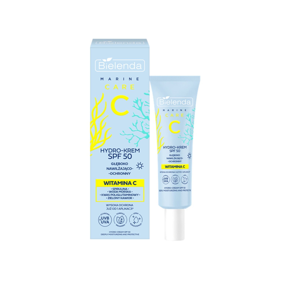 Bielenda C Marine Care Hydro-Krem Nawilżająco-Ochronny SPF50 na Dzień 40ml