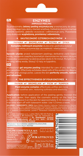 Eveline Face Therapy Professional Ampułka-Peeling Żelowy Enzymatyczny 8ml