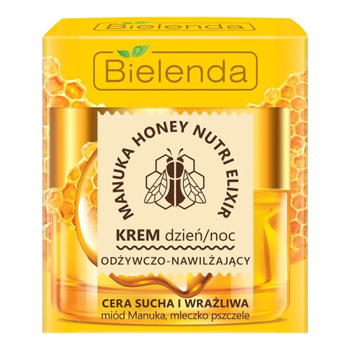 Bielenda Manuka Honey Nutri Elixir Nourishing and Moisturizing Day and Night Cream for Dry and Sensitive Skin 50ml