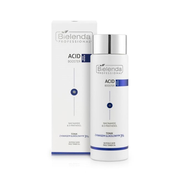 Bielenda Professional Acid Booster Toner with Glycolic Acid 3% for Mature and Oily Skin 200ml