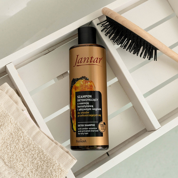 Jantar Detoxifying Shampoo with Amber Essence and Charcoal for Oily Hair 300ml
