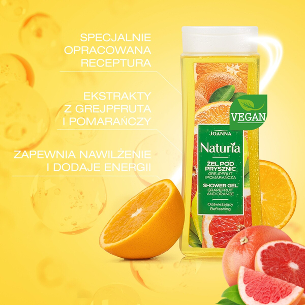 Joanna Naturia Body Żel pod Prysznic z Grejpfrutem i Pomarańczą 300ml